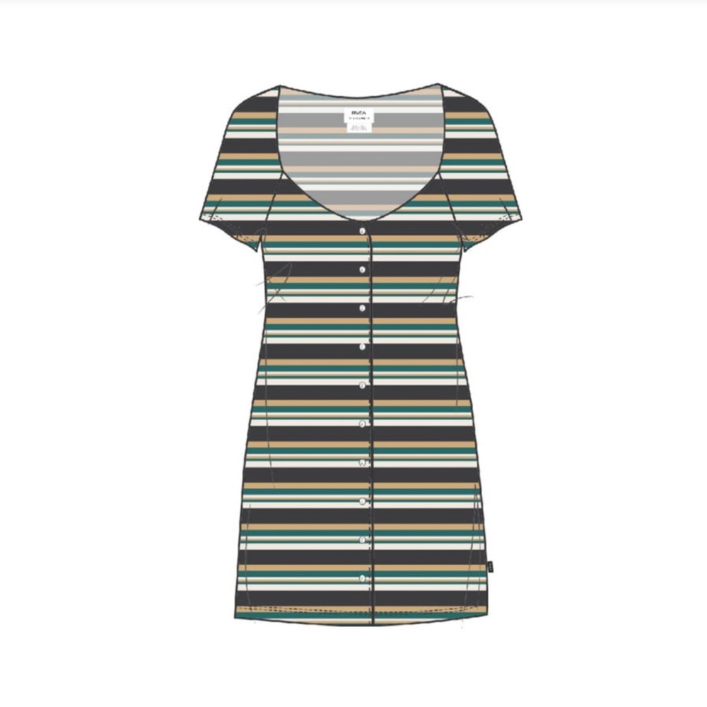 RVCA Multicolor Striped Mini Dress